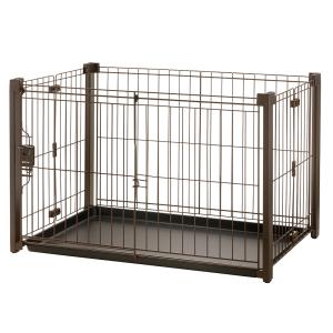 リッチェル　折りたたみアルミサークル　９０ー６０　ブラウン　１８０サイズ｜チャーム charm ヤフー店