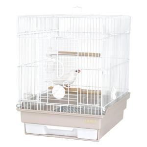 ＨＯＥＩ　２１手のりＰ　オートミール　（２９×３６．５×３９ｃｍ）　セキセイ　小型インコ　フィンチ　ホワイト塗装
