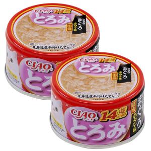 いなば　ＣＩＡＯ　チャオ　とろみ　１４歳からのささみ・まぐろ　ホタテ味　８０ｇ×２缶　キャットフード　国産