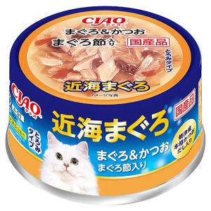 いなば　ＣＩＡＯ　チャオ　近海まぐろ　かつお・まぐろ節入り　８０ｇ×２缶　キャットフード　ウェットフード