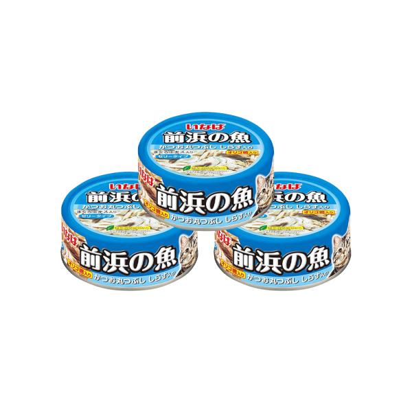 いなば　前浜の魚　かつお丸つぶし　しらす入り　１１５ｇ×３缶　キャットフード