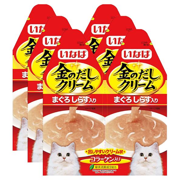 いなば　金のだしクリーム　まぐろ　しらす入り　６０ｇ　（３０ｇ×２）　３袋入り　キャットフード　金の...