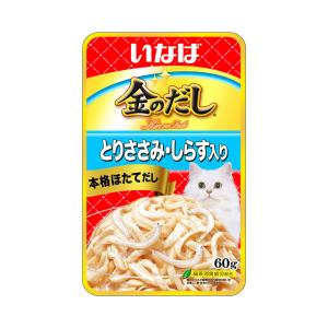 いなばペットフード 金のだし パウチ 猫用 とりささみ・しらす入り IC-16 60g×12個 金のだし 猫缶、ウエットフードの商品画像
