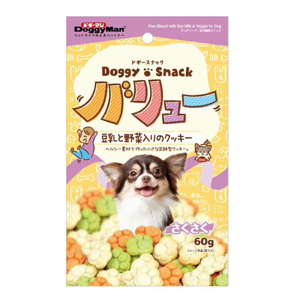 ドギーマン　ドギースナックバリュー　豆乳と野菜入りのクッキー　６０ｇ×８０袋