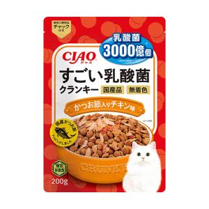 CIAO すごい乳酸菌クランキー かつお節入り チキン味 200g