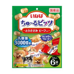 ちゅ〜るビッツ 低脂肪 とりささみ ビーフ入り 犬用 ( 12g×6袋入