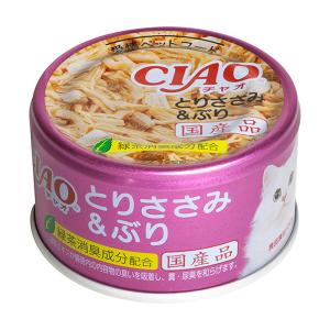 いなば　ＣＩＡＯ　チャオ　ホワイティ　とりささみ＆ぶり　８５ｇ×２缶