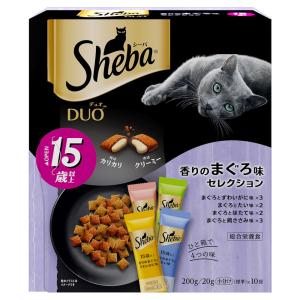 キャットフード　シーバ　デュオ　１５歳以上　香りのまぐろ味セレクション　２００ｇ（２０ｇ×１０袋）｜chanet