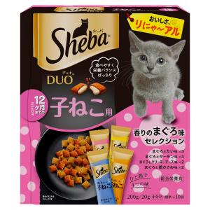 キャットフード　シーバ　デュオ　１２ヶ月までの子ねこ用　香りのまぐろ味セレクション　２００ｇ（２０ｇ×１０袋）　子猫　キトン｜chanet