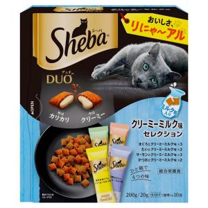 キャットフード　シーバ　デュオ　クリーミーミルク味セレクション　２００ｇ（２０ｇ×１０袋）｜chanet