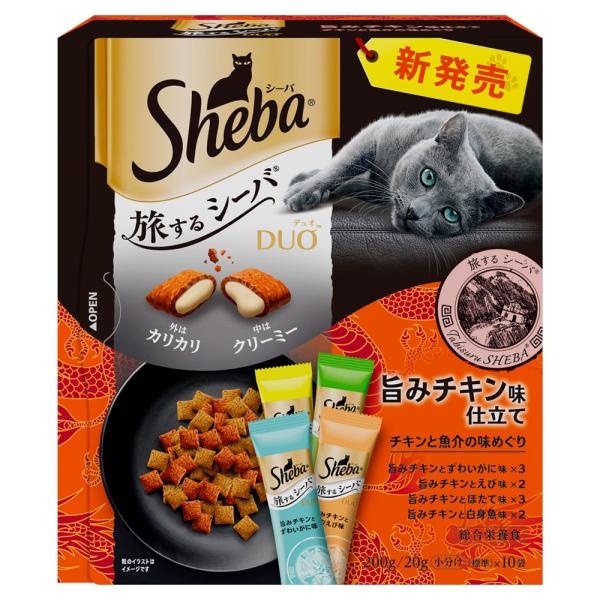 キャットフード　シーバ　デュオ　旅するシーバ　旨みチキン味仕立て　チキンと魚介の味めぐり　２００ｇ（...