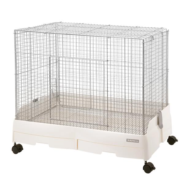 うさぎケージ　三晃商会　ＳＡＮＫＯ　イージーホーム８０　ローメッシュ　ＷＨ（幅８１×奥行５０．５×高...