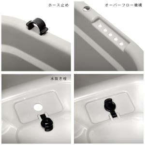簡易梱包 角型タライ 60型 グレー 水抜栓付...の詳細画像2