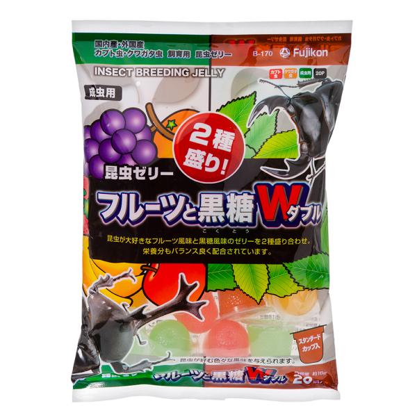 フジコン　昆虫ゼリー　フルーツと黒糖ダブル　２０Ｐ（１６ｇ×２０個）