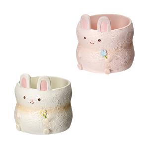 リトルレジンポット　うさぎ　１号ポット用　色おまかせ　鉢カバー