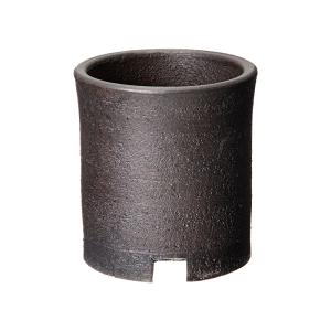 信楽焼 植木鉢 黒マット寸胴 3．5号 多肉植物 山野草