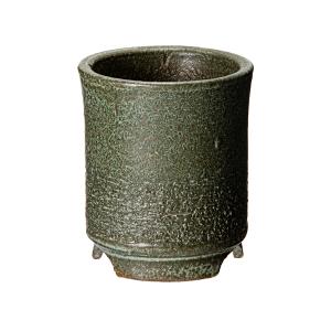 盆栽鉢】 時代鉢 古瀬戸 青磁長方鉢（左右19.5cm 無傷）いよじ園