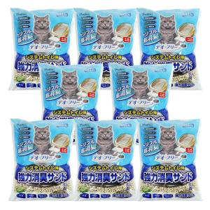 猫砂　ペットプロ　システムトイレ用　強力消臭サンド　４Ｌ×８袋