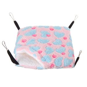 ｆｕｕ　小動物用　なかに潜れるハンモック　ハート柄　ピンク