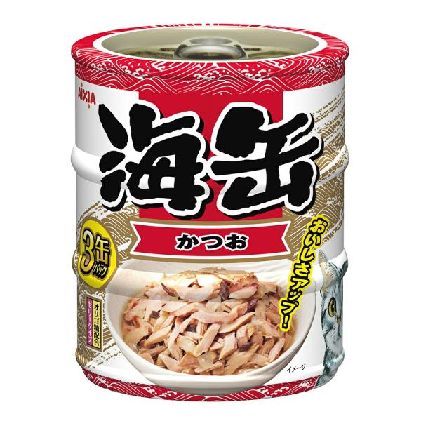 アイシア　海缶ミニ３Ｐ　かつお　１８０ｇ（６０ｇ×３）