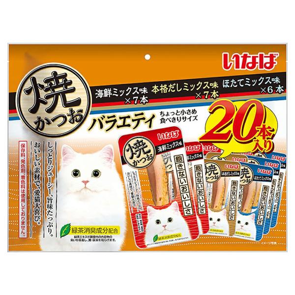 いなば　焼かつお　成猫用バラエティ　２０本入り