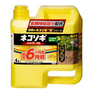 レインボー　ネコソギシャワーＶ６　４Ｌ　除草剤　最長６ヵ月持続　スギナ　ゼニゴケ　コケ｜chanet