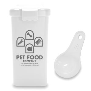 ペットフードカンパニー Ｌ ホワイト フードストッカー 計量スプーン付き 犬 猫 フードの商品画像