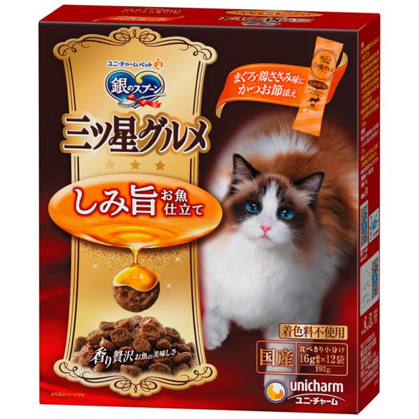 キャットフード　銀のスプーン　三ツ星グルメ　しみ旨お魚仕立て　まぐろ・鶏ささみ味にかつお節添え　１９...