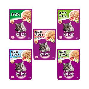 猫用　秋の大抽選会対象　キャットフード　カルカン　パウチ　成猫用　５種各１６袋　海の幸　沖縄別途送料