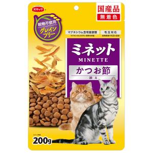 スマック ミネット 腎臓ケア かつお添え 200g 国産 猫 成猫用総合栄養