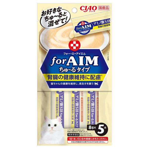 いなば　ＣＩＡＯ　ｆｏｒ　ＡＩＭ　ちゅ〜る　アミノ酸Ｓ１８　ちゅ〜るタイプ　８ｇ×５本　ちゅーる　チ...