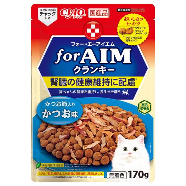 キャットフード　いなば　ＣＩＡＯ　ｆｏｒＡＩＭクランキー　かつお節入りかつお味　１７０ｇ