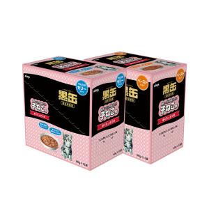 黒缶 パウチ 子ねこ用 まぐろとかつお やわらかゼリータイプ ( 60g*12