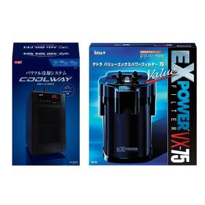 ６０ｍ水槽用　クーラー＆フィルターセット　ＧＥＸ　クールウェイ　ＢＫ−Ｃ１２０　＋　テトラ　ＶＸパワーフィルター　ＶＸ−７５｜チャーム charm ヤフー店