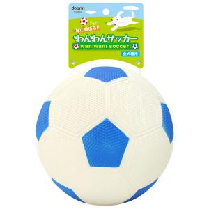 スーパーキャット　わんわんサッカー　Ｌ　ブルー　犬用おもちゃ｜chanet