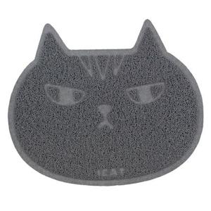 猫砂　ｉＣａｔ　砂取りマット　キャットフェイス　グレー　アイキャット｜チャーム charm ヤフー店