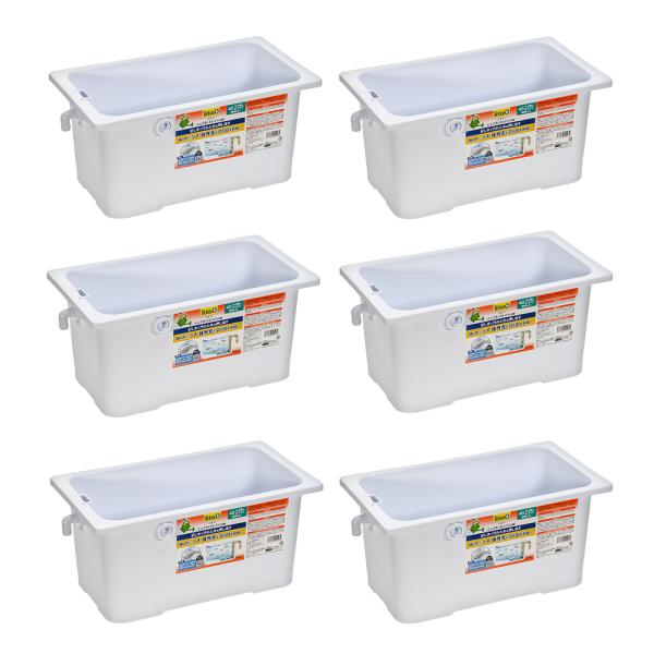 テトラ　じょうろでキレイメダカ鉢　４０　ラメ増しホワイト×６　めだか　水槽　鉢　屋外　水足しだけで水...