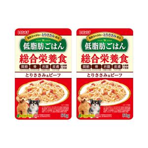 いなば 低脂肪ごはん とりささみ&ビーフ 50g×2袋の商品画像