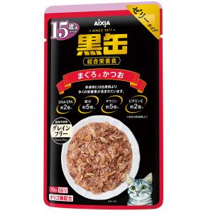 アイシア　１５歳からの黒缶パウチ　まぐろとかつお　７０ｇ｜chanet