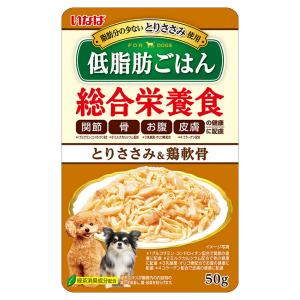 いなば　低脂肪ごはん　とりささみ＆鶏軟骨　５０ｇ×９６袋｜chanet