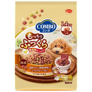 ドッグフード　コンボ　ドッグ　もっちりふっくら　国産チキン・しっとりビーフ添え　１．４ｋｇ（１００ｇ×１４袋）