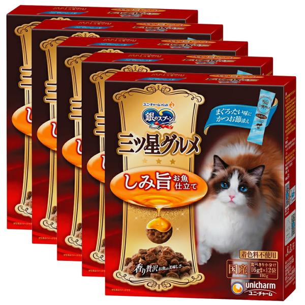 キャットフード　銀のスプーン　三ツ星グルメ　しみ旨お魚仕立て　まぐろ・たい味にかつお節添え　１９２ｇ...