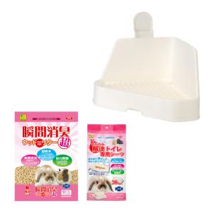 ミニマルランド マルカン うさぎの超カンタンおそうじトイレ スクエア