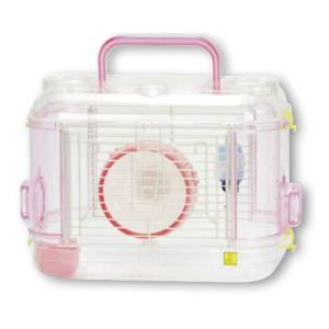 三晃商会　ＳＡＮＫＯ　ルックルック　フォーチュンミニ　ピンク（３３×２０×２３．２ｃｍ）　ハムスター　マウス　ケージ