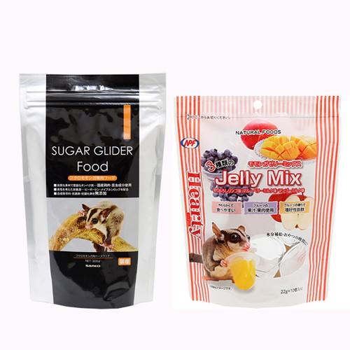 三晃商会　ＳＡＮＫＯ　フクロモモンガフード　３００ｇ＋ＮＰＦ　ハーティー　３種類のモモンガゼリーミッ...