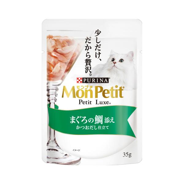 モンプチ　プチリュクスパウチ　まぐろの鯛添え　かつおだし仕立て　３５ｇ×１２袋