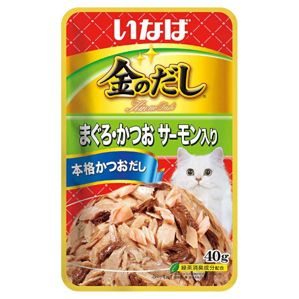 いなば　金のだし　まぐろ・かつお　サーモン入り　４０ｇ×１６