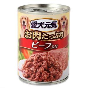 愛犬元気　缶　ビーフ　３７５ｇ×２４　ドッグフード　犬｜chanet