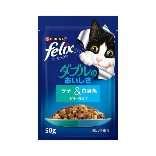 ピュリナ　フィリックスパウチ　ダブルのおいしさ　ツナ＆白身魚　５０ｇ×１２