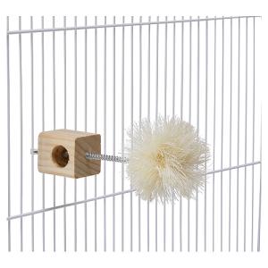 マルカン バードパレス ぽんぽんブラシ 鳥 おもちゃの詳細画像2